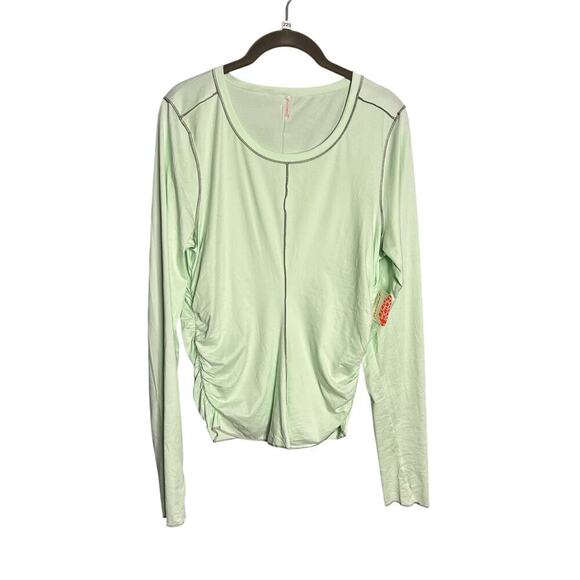 NWT Free People FP Movement Right On Run Long Sleeve Layer Tee Pistachio XL - Picture 5 of 9